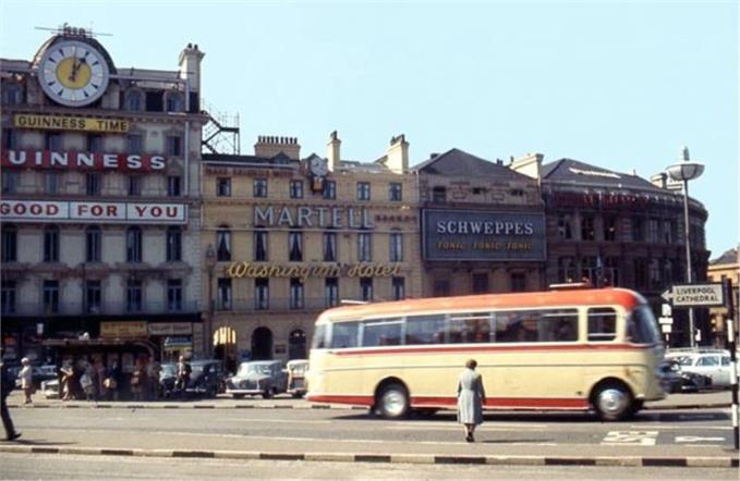 Before destruction for St. John’s Precinct, Lime Street was famous as the Piccadilly Circus or Time Square of Liverpool, lined with cinemas, theatres, hotels and neon signage. Poc courtesy of Streets Of Liverpool